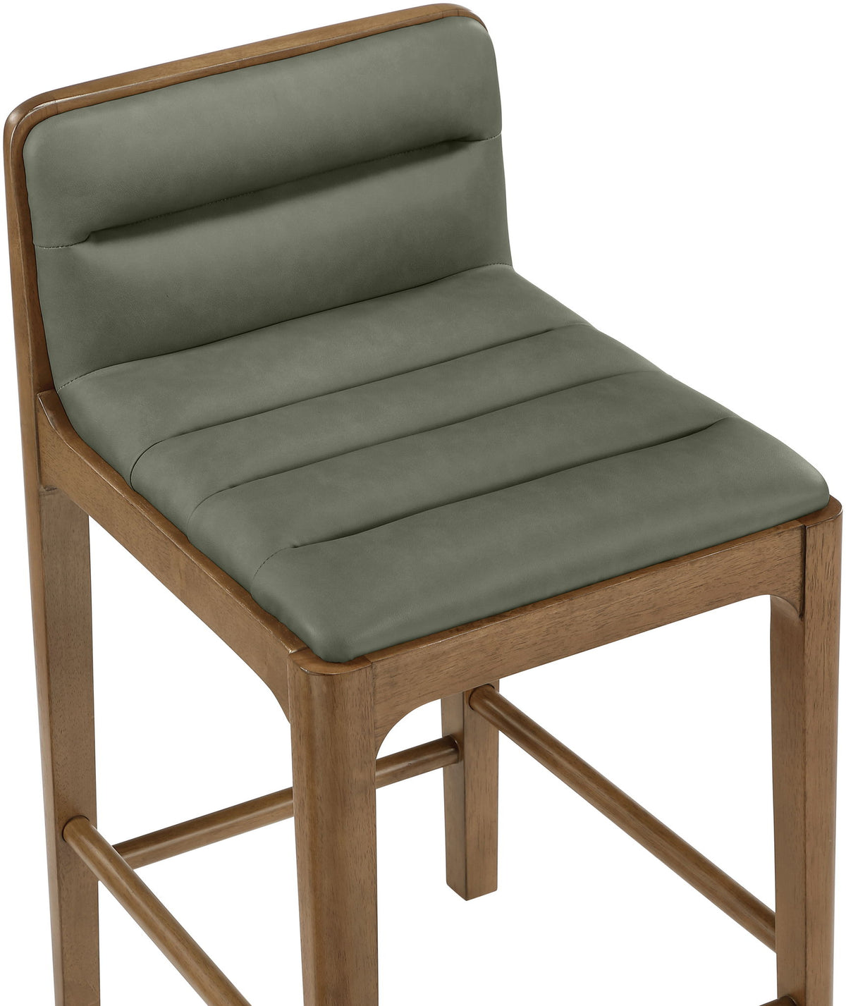 Ellis - Vegan Leather Upholstered Counter Stool (Set of 2) - Brown Base