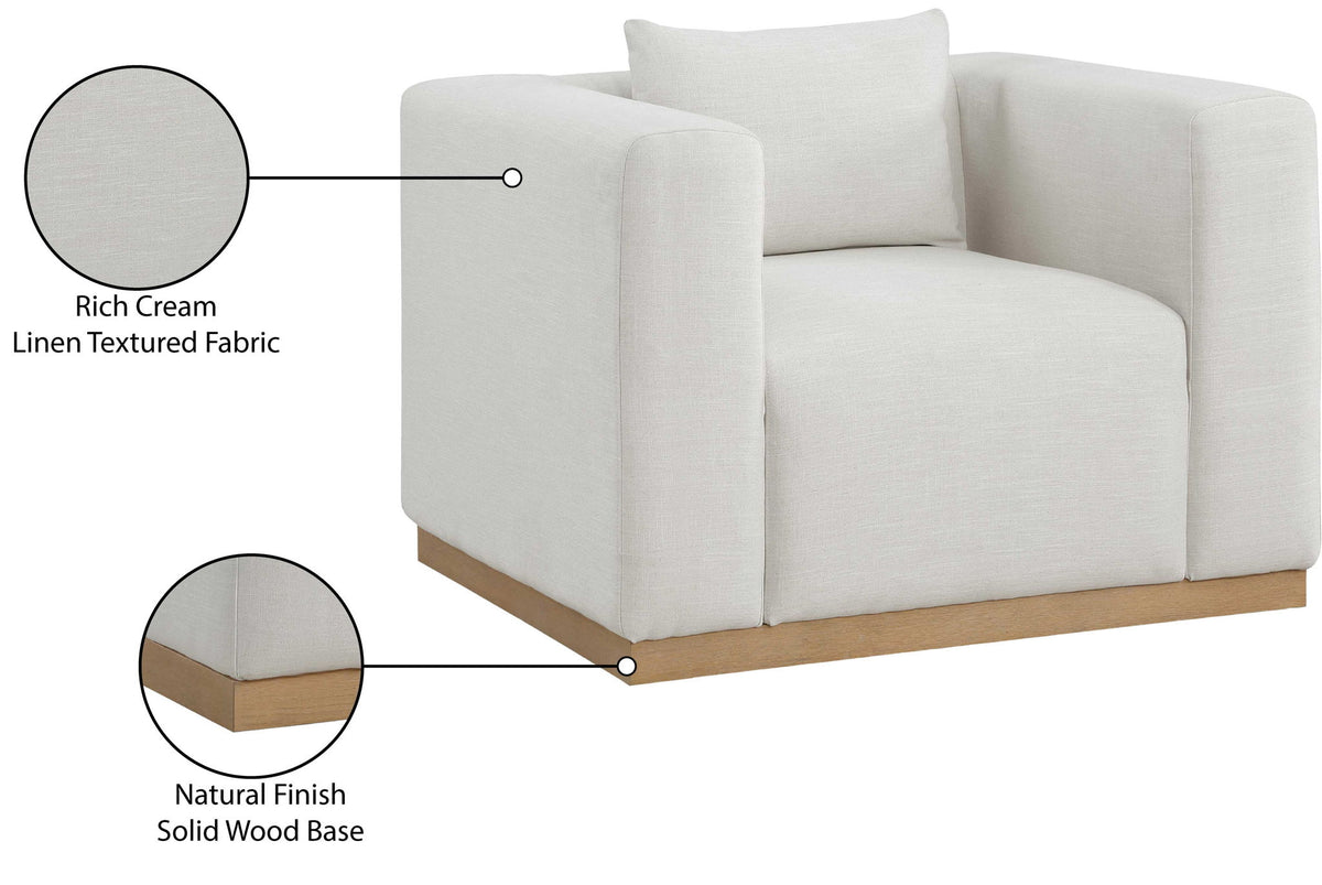 Alfie - Linen Textured Fabic Chair