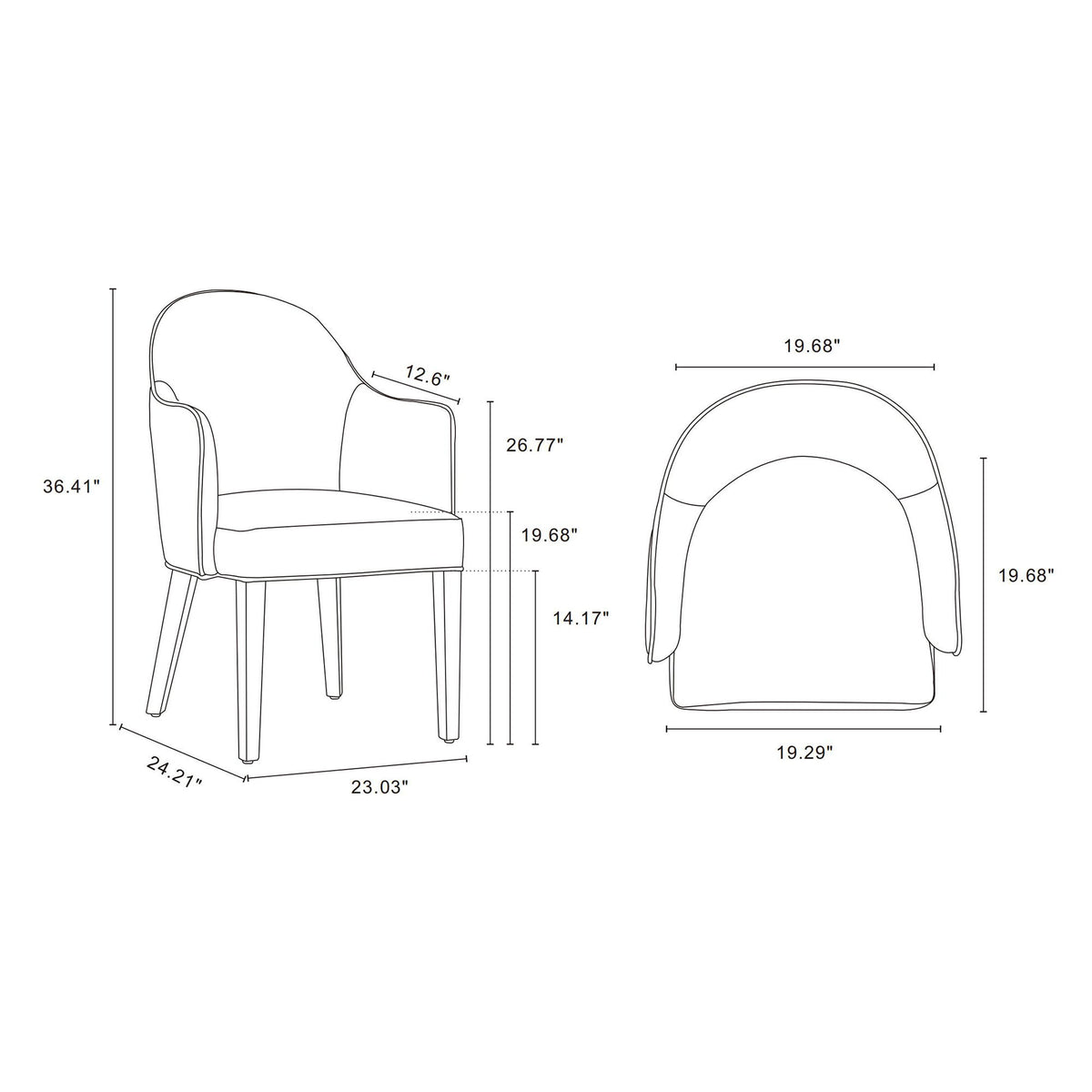 Hillman - Armchair, Vegan Leather And Velvet - Light Gray