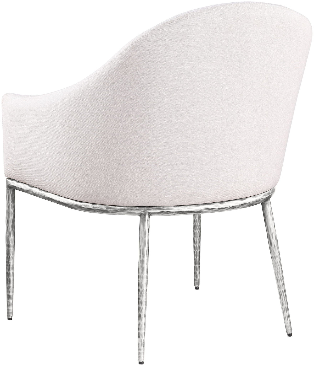 Ferro - Upholstered Dining Arm Chair With Brushed Silver Legs