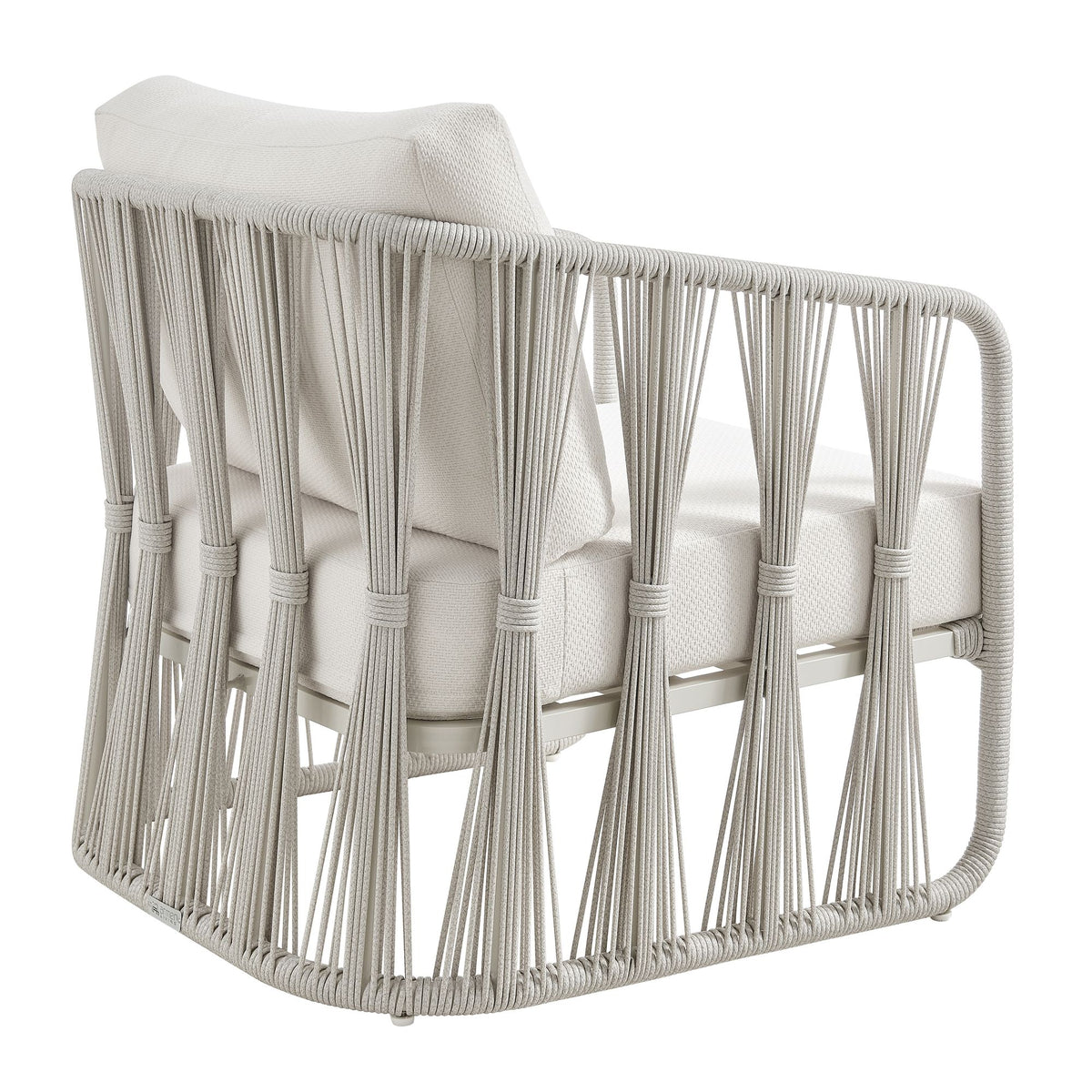 Breeze - Cream Metal Outdoor Club Chair With Cushions - Pearl