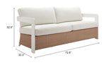 Gelo - Outdoor Sofa - White / Brown