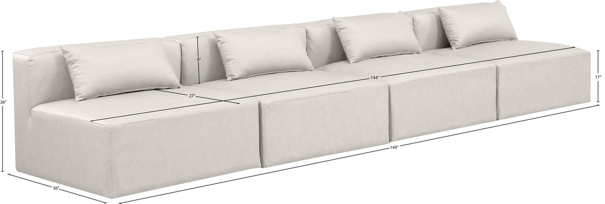 Cube - Modular 4 Seat Armless Sofa