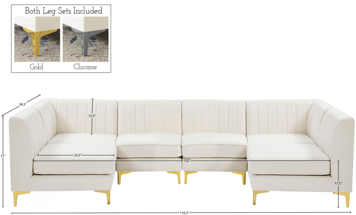 Alina - 6 Piece Modular U-Shaped Sectional