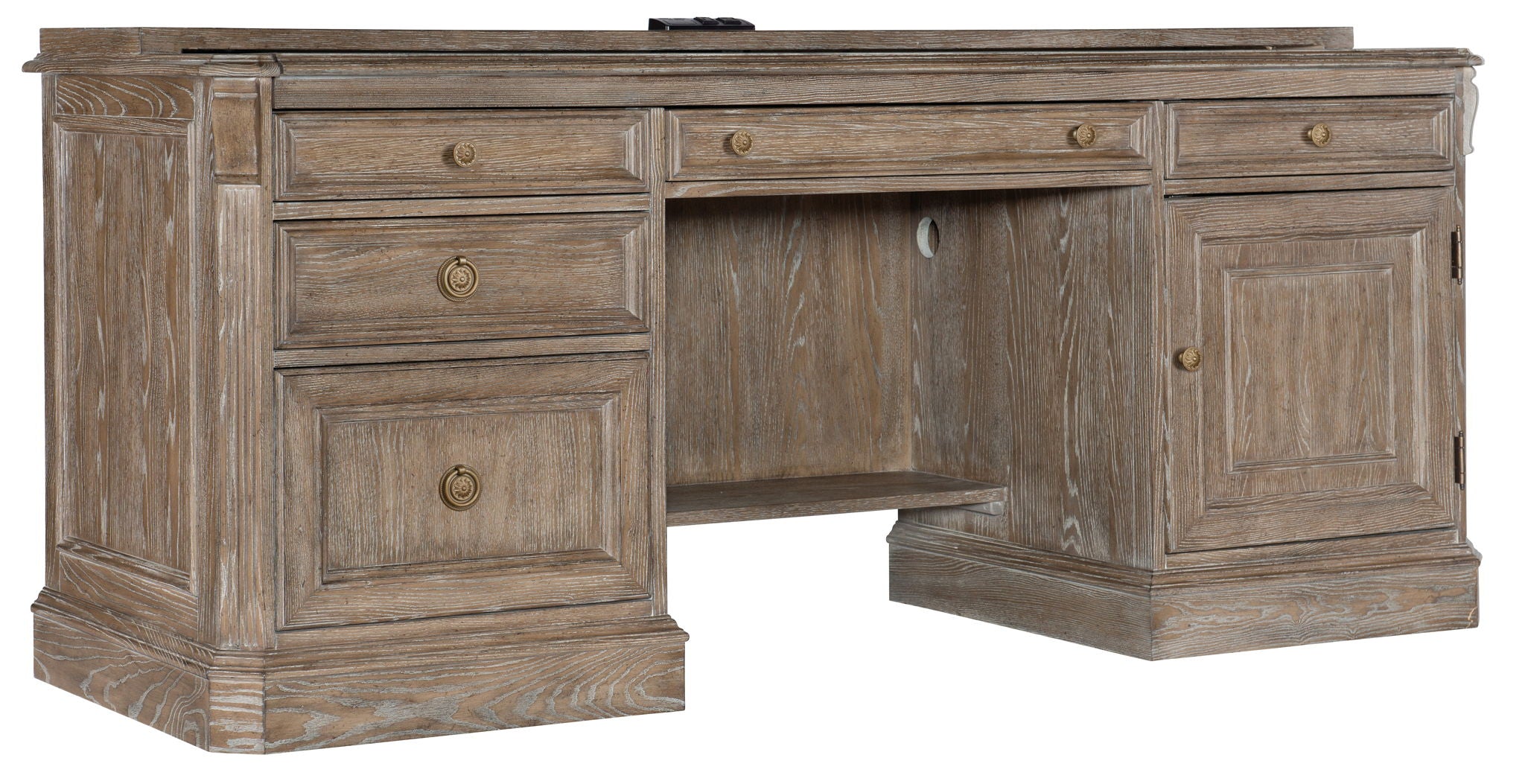 Work Your Way - Computer Credenza - Light Brown