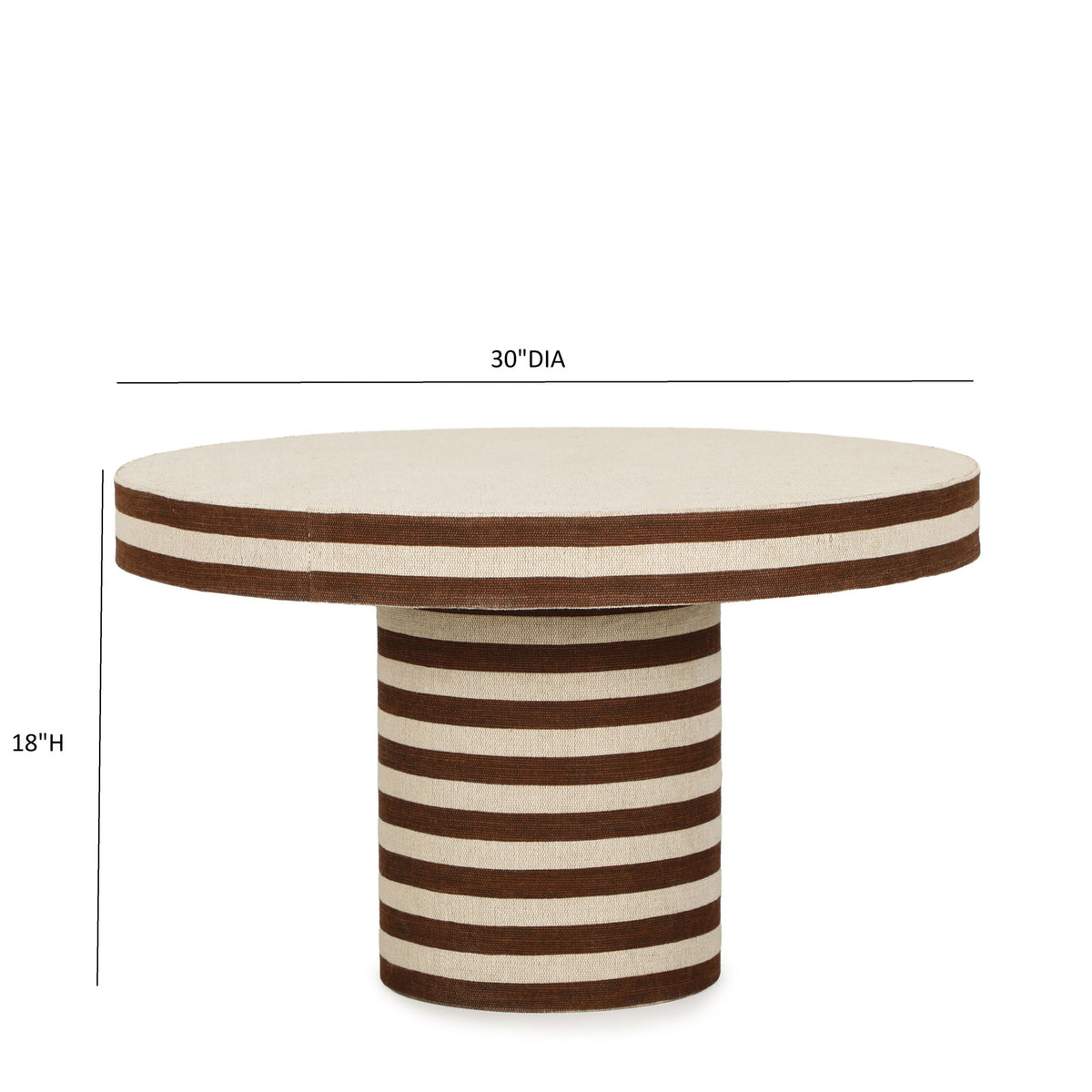 Lyra - Striped Cotton Jute Contract-Grade Table