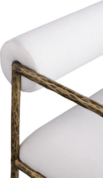 Axis - Linen Textured Cream Fabric Upholstered Dining Chair (Set of 2)