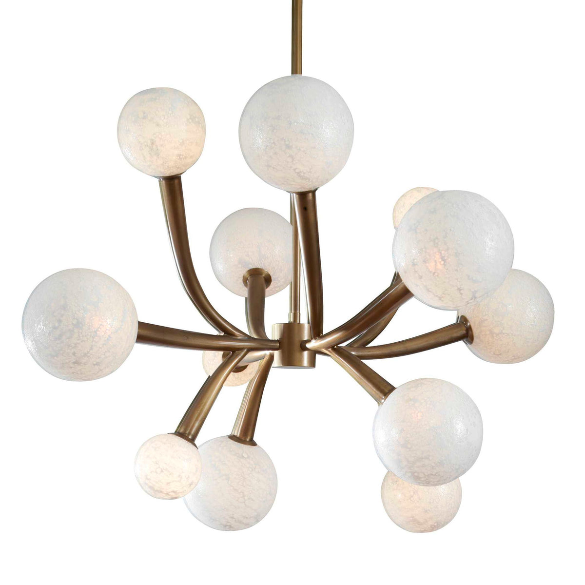 Lunar - 12 Light Pendant - Brass / White