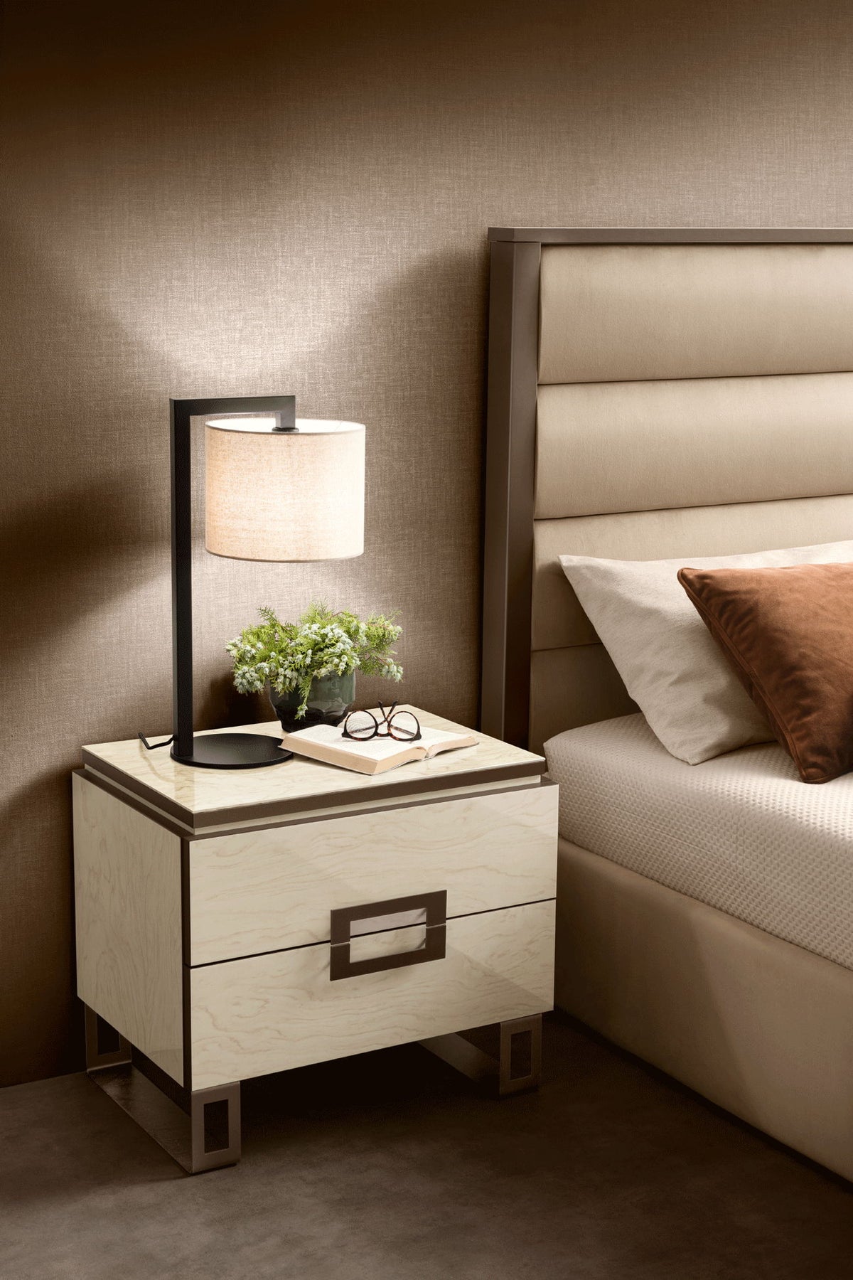 Poesia - Nightstand - Light Beige