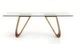 Draper Mid-Century Walnut & Glass Dining Table by VIG Furniture - View 7
