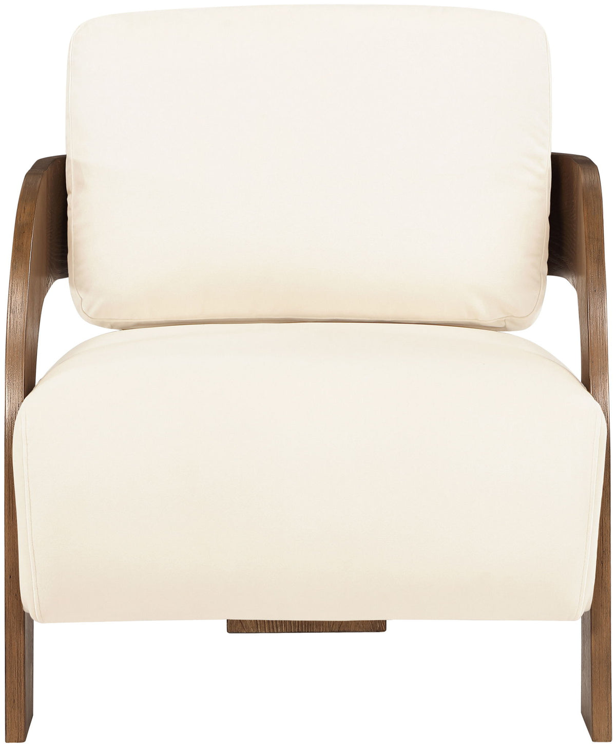 Cedra - Velvet Performance Fabric Upholstered Accent Chair - Brown Frame