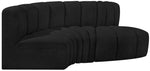 Arc - Boucle Fabric 3 Piece Modular L-Shaped Sofa