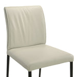 Meriam - Full Back Top Grain Leather Upholstered Metal Dining Chairs (Set of 2)