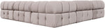 Orin - Velvet 5 Piece Modular Corner Sectional