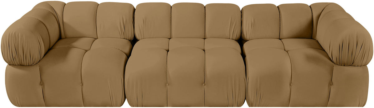Orin - Velvet Performance Fabric Upholstered 3 Piece Modular Sofa
