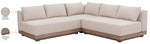 Solace - Olefin Performance Fabric 3 Piece Outdoor Patio Modular Sectional (2 Loveseats & Corner Chair)