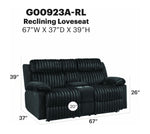 Glory Furniture - Plush - Reclining Loveseat