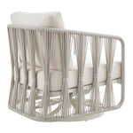 Breeze - Cream Metal Outdoor Swivel Lounge Chair With Cushions - Pearl