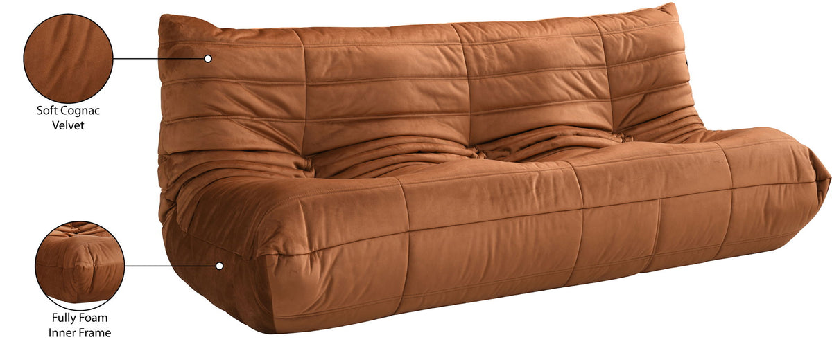 Relax - Velvet 77.75" Upholstered Sofa
