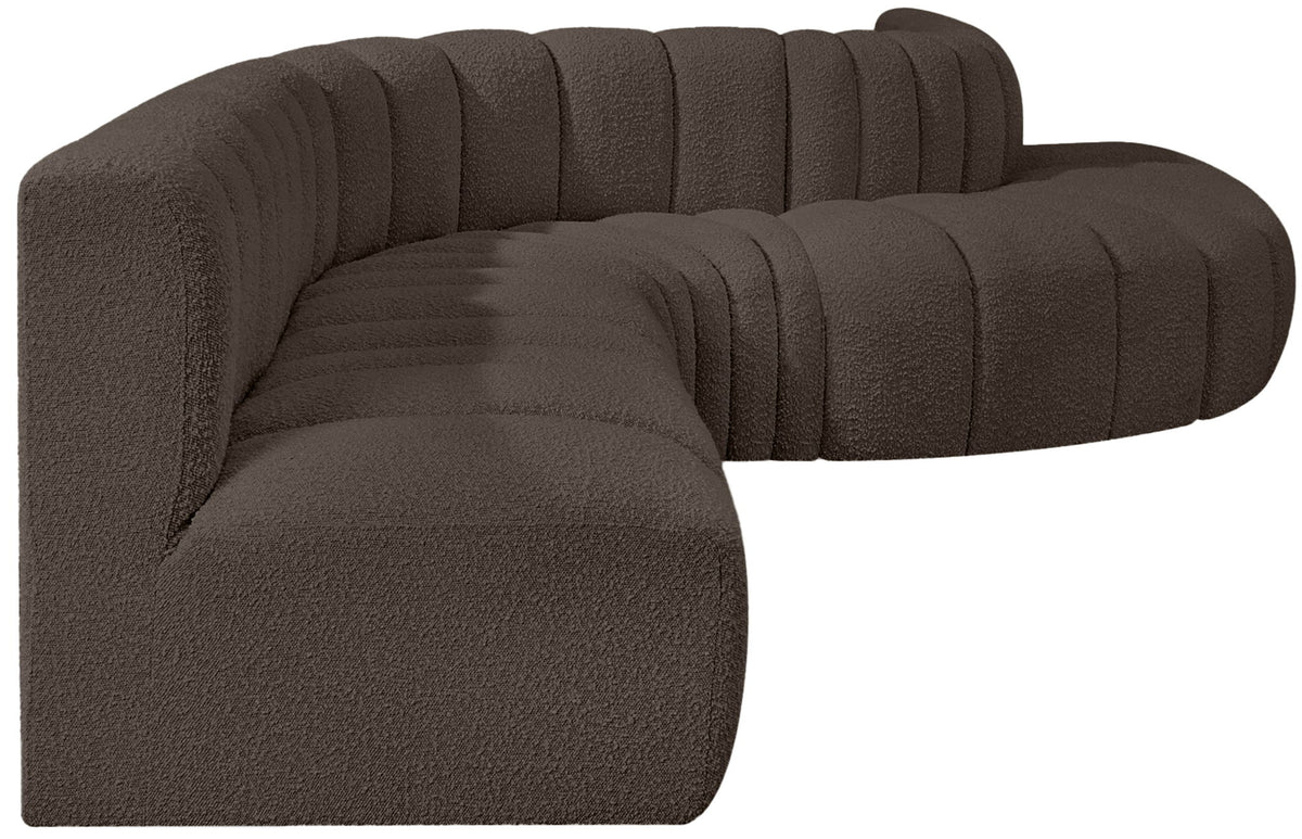 Arc - Boucle Fabric 7 Piece Modular Sofa