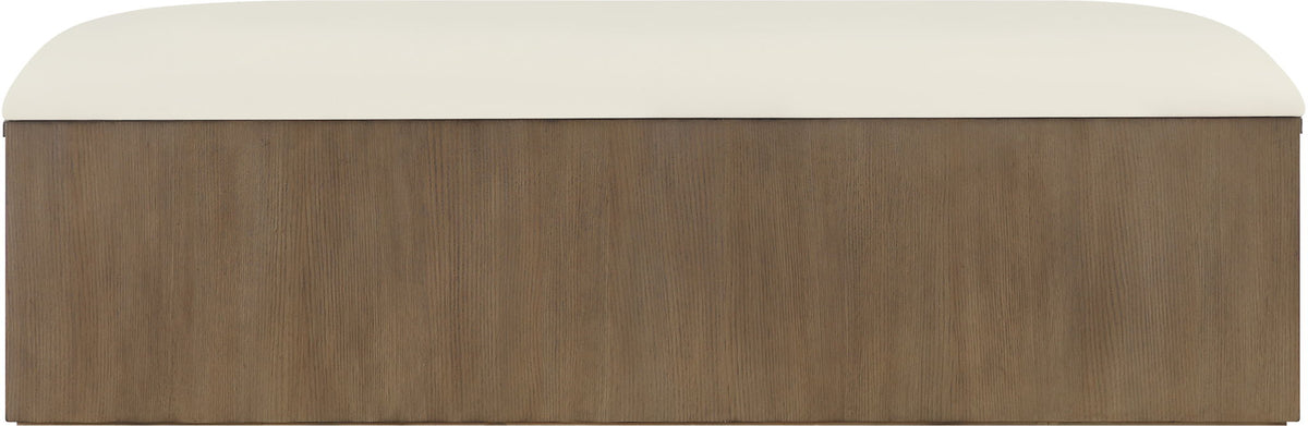 Velden - Upholstered Storage Bench With Stained Brown Base