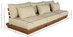 Mirella - 3 Piece Water Resistant Fabric Upholstered Outdoor Patio Modular Sofa