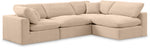 Comfy - 4 Piece Velvet Modular Armless Sectional
