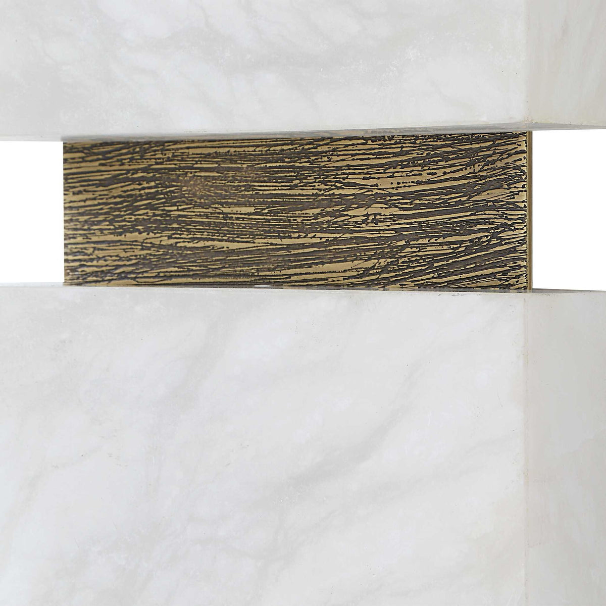 Triple Stack - Sconce - Light Antique Brass / White