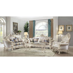 Gorsedd - Chair With Pillow - Fabric & Golden Ivory
