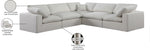 Comfy - 5 Piece Linen Modular Corner Sectional