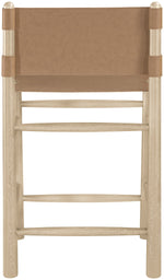 Santos - Upholstered Counter Stool With Stained Natural Base