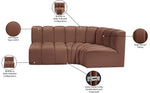 Arc - Faux Leather 3 Piece Sofa