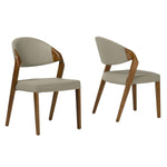 Arlo Mid-Century Beige & Walnut Dining Chair (Set of 2) by VIG Furniture - View 3