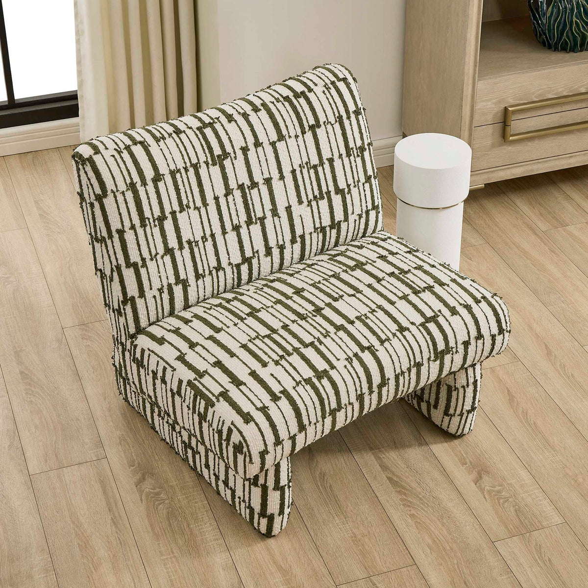 Willa - Accent Chair - Green / White