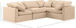 Indulge - Velvet 4 Piece Modular Corner Sectional