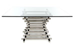 Crawford Modern Clear Glass Square Dining Table by VIG Furniture - View 5