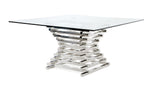 Crawford Modern Clear Glass Square Dining Table by VIG Furniture - View 6