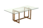 Keaton Modern Glass & Brass Dining Table by VIG Furniture - View 8