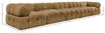 Orin - Fabric Velvet 5 Piece Modular Sofa