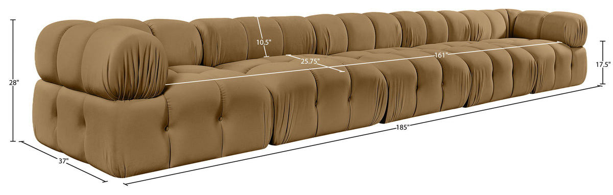 Orin - Fabric Velvet 5 Piece Modular Sofa