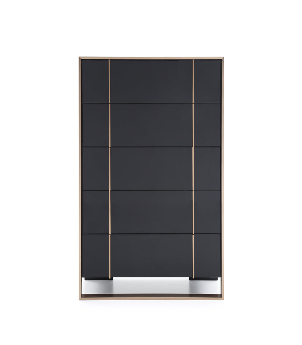 Cartier Modern Black & Rosegold Chest by VIG Furniture - View 1