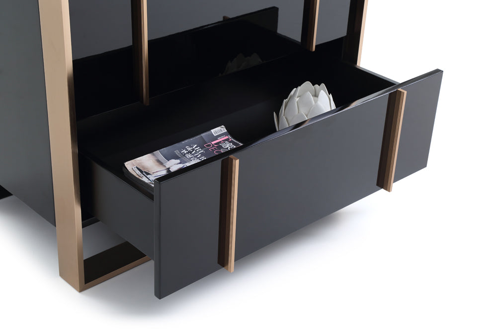 Cartier Modern Black & Rosegold Chest by VIG Furniture - View 7