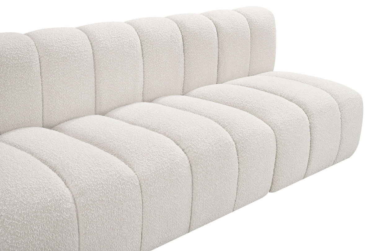 Arc - Boucle Fabric 8 Piece Curved Modular Sofa