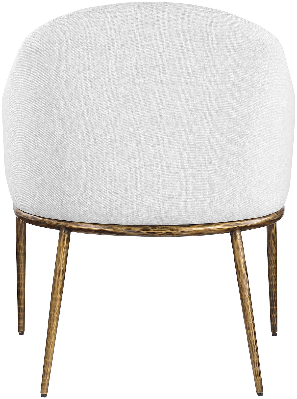 Ferro - Upholstered Dining Arm Chair With Brushed Gold Legs