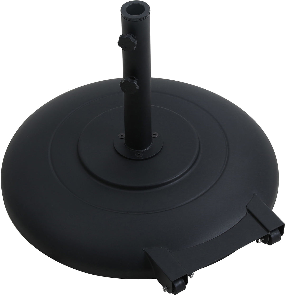 Amalfi - Patio Umbrella - Black Base / White Pole
