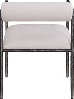 Axis - Linen Textured Beige Fabric Upholstered Dining Chair (Set of 2)