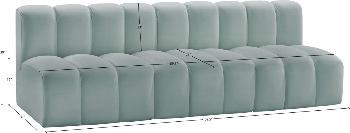 Arc - Faux Leather 3 Seats Modular Sofa
