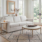 Tylan - Round Marble Coffee Table - Brass / White