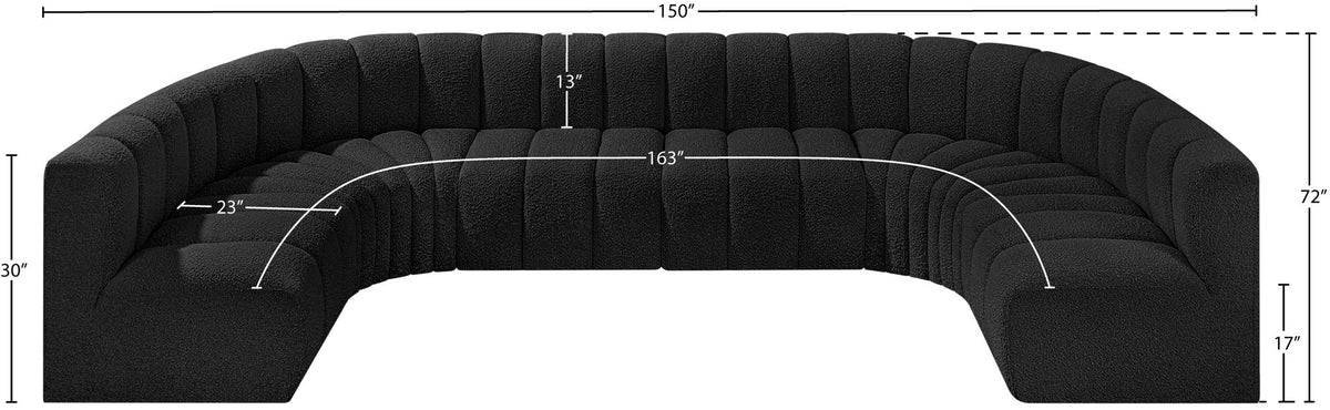 Arc - Boucle Fabric 8 Piece Modular Sofa