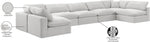 Comfy - 7 Piece Velvet Modular Armless Sectional